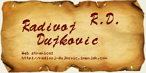 Radivoj Dujković vizit kartica